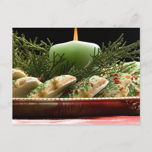 Cartes Pour Fêtes Annuelles Cookies De Vacances Et Bougie (Devant)