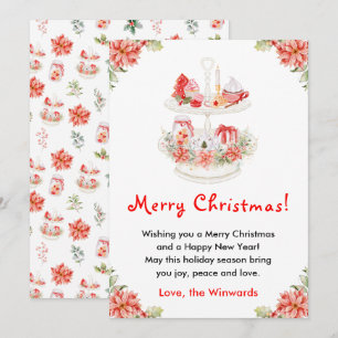 Cartes Pour Fêtes Annuelles Cookies de vacances et cacao rouge Joyeux Noël