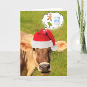 Cartes Pour Fêtes Annuelles Cookies De Vache Et De Noël