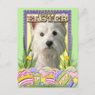 Cartes Pour Fêtes Annuelles Cookies d'oeufs de Pâques - West Highland Terrier