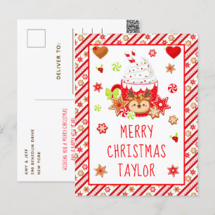 Cartes Pour Fêtes Annuelles Cookies et cacao rouge Joyeux Noël
