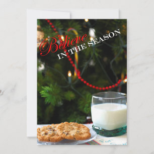 Cartes Pour Fêtes Annuelles Cookies et lait de Noël pour Père Noël