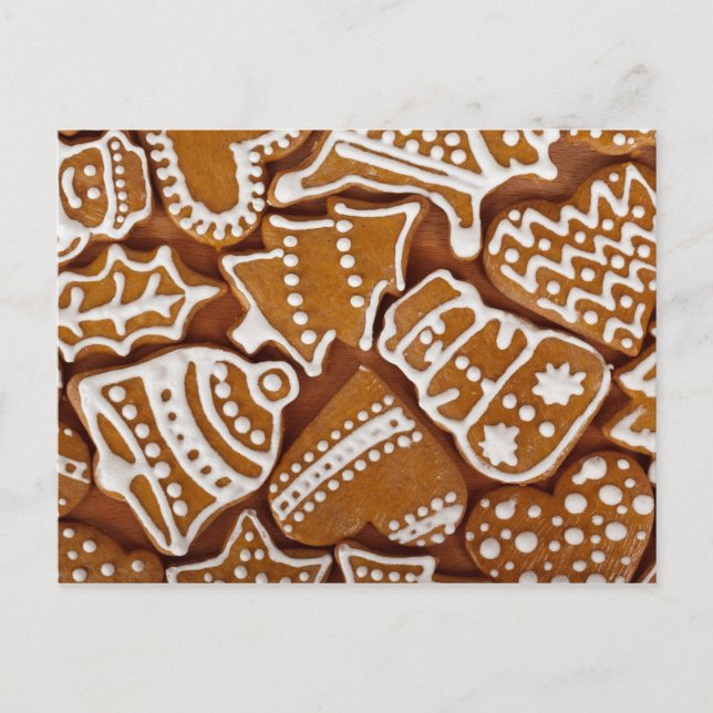Cartes Pour Fêtes Annuelles Cookies Ginger de Noël (Devant)