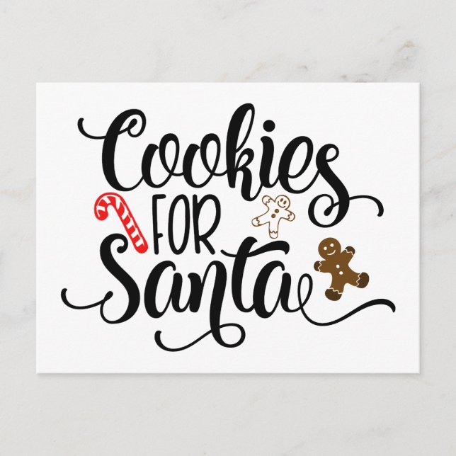 Cartes Pour Fêtes Annuelles Cookies pour Père Noël Fun Christmas (Devant)