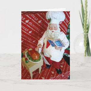 CARTES POUR FÊTES ANNUELLES COOKING SANTA/COOKS UP CHRISTMAS WISHES FOR "YOU"