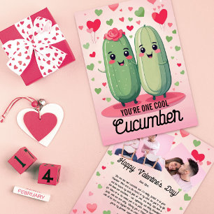 Cartes Pour Fêtes Annuelles Cool Cucumber Love Valentine's Day