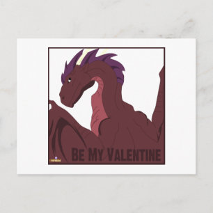 Cartes Pour Fêtes Annuelles Cool Dragon Rouge Pourpre Cheveux Be My Valentine