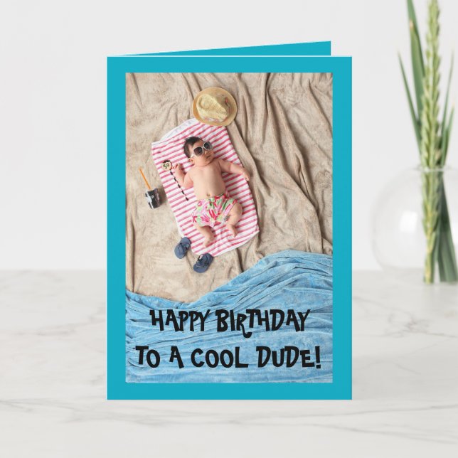 CARTES POUR FÊTES ANNUELLES COOL DUDE BIRTHDAY CARD (Devant)