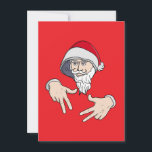 Cartes Pour Fêtes Annuelles Cool Gangsta Hip hop Rap de la main Père Noël<br><div class="desc">Le Père Noël aime le rap et l'hip hop</div>