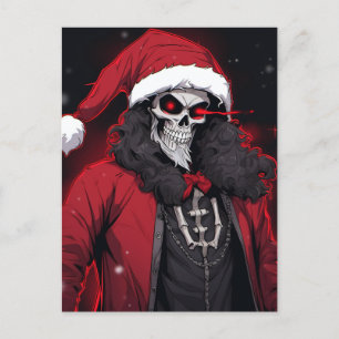 Cartes Pour Fêtes Annuelles Cool Noël Saison de vacances Crâne Père Noël Bone