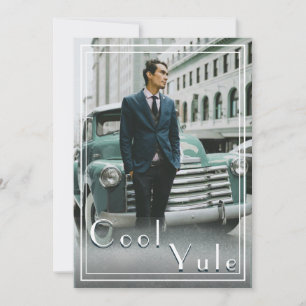 Cartes Pour Fêtes Annuelles Cool personnalisé moderne Yule Photo de Noël