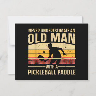Cartes Pour Fêtes Annuelles Cool Pickleball Art Pour Hommes Femmes Paddle Pick