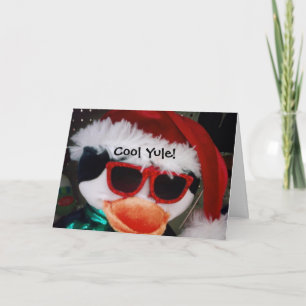 CARTES POUR FÊTES ANNUELLES "COOL YULE / RAD NOUVEL AN MON GARS"