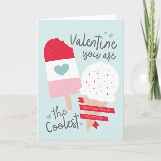 Cartes Pour Fêtes Annuelles Coolest Valentine (Devant)