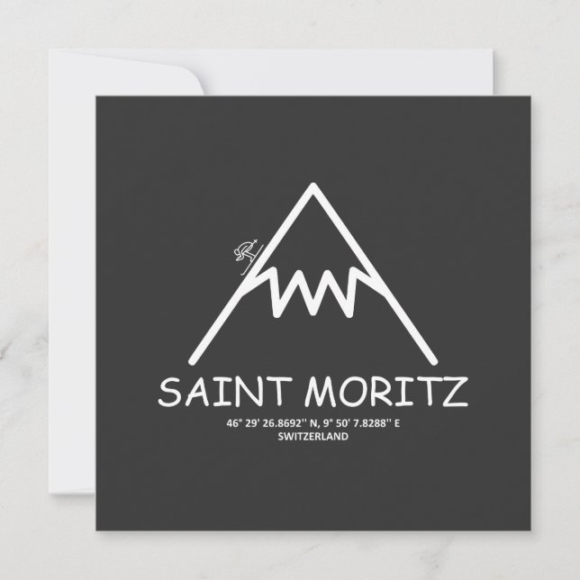 Cartes Pour Fêtes Annuelles Coordonnées Saint Moritz Suisse (Devant)