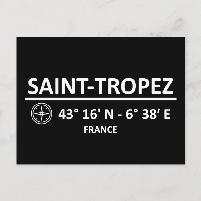 Cartes Pour Fêtes Annuelles Coordonnées Saint-Tropez (Devant)