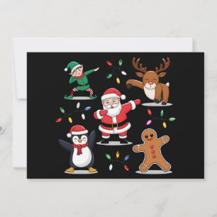 Cartes Pour Fêtes Annuelles Copains de Noël Santa Elfes Noël Xmas Dabbing