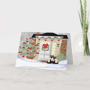 Cartes Pour Fêtes Annuelles Copains siamois de Noël