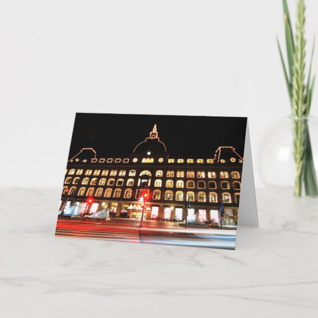 Cartes Pour Fêtes Annuelles Copenhague, Danemark la nuit (Devant)