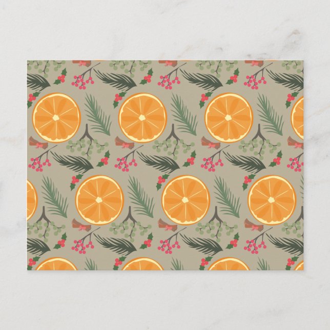 Cartes Pour Fêtes Annuelles Copie orange de guirlande de Noël (Devant)