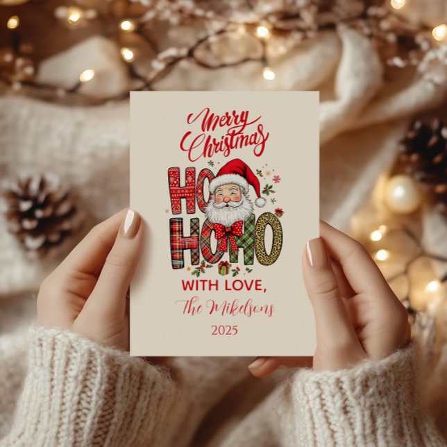 Cartes Pour Fêtes Annuelles Coquette Ho Ho Ho Santa Christmas (Créateur téléchargé)