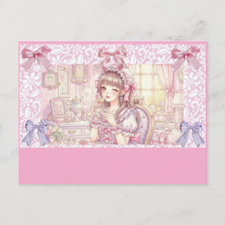 Cartes Pour Fêtes Annuelles Coquette Tea Time – Pastel Ribbon