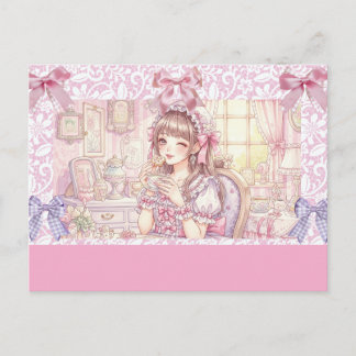 Cartes Pour Fêtes Annuelles Coquette Tea Time – Pastel Ribbon