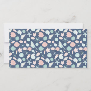 Cartes Pour Fêtes Annuelles Coquillages Côtiers Plage & Design Océan