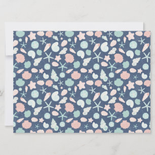 Cartes Pour Fêtes Annuelles Coquillages Côtiers Plage & Océan Design