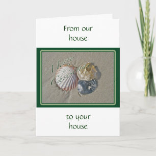 Cartes Pour Fêtes Annuelles Coquillages Joyeux Noël