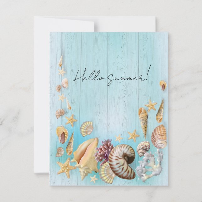 Cartes Pour Fêtes Annuelles Coquille marine (Devant)
