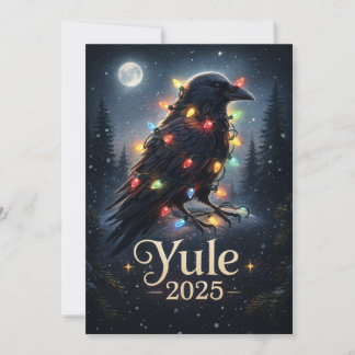 Cartes Pour Fêtes Annuelles Corbeau de Yule 2025
