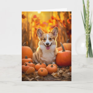 Cartes Pour Fêtes Annuelles Corgi Action de grâce