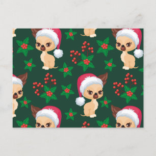 Cartes Pour Fêtes Annuelles Corgi Chien Chien Chien Elf Père Noël Festif Joyeu