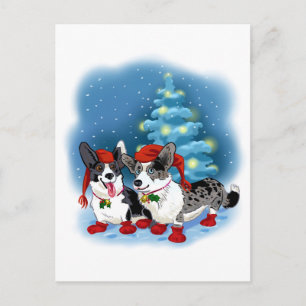 CARTES POUR FÊTES ANNUELLES CORGI CHRISTMAS