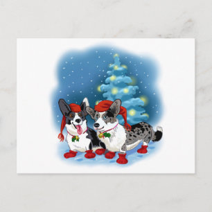 CARTES POUR FÊTES ANNUELLES CORGI CHRISTMAS