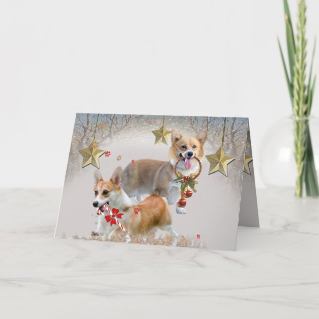 Cartes Pour Fêtes Annuelles Corgi Christmas Joy (Devant)
