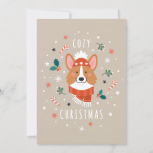 Cartes Pour Fêtes Annuelles Corgi Cozy - Chaleur de Noël