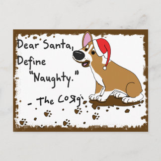 Cartes Pour Fêtes Annuelles Corgi de Noël boueux