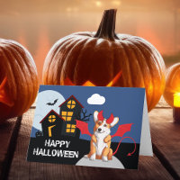 Corgi d'Halloween mignonne en costume diable