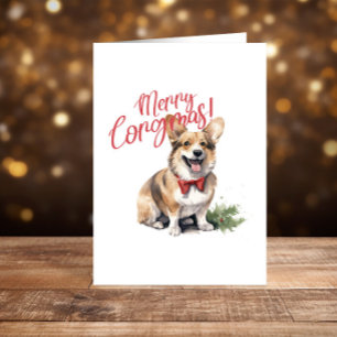Cartes Pour Fêtes Annuelles Corgi Noël Joyeux Fêtes amusantes