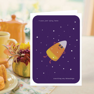 Cartes Pour Fêtes Annuelles Corn à bonbons "Compter mes bénédictions" Thanksgi