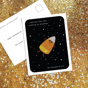 Cartes Pour Fêtes Annuelles Corn à bonbons "Compter mes bénédictions" Thanksgi