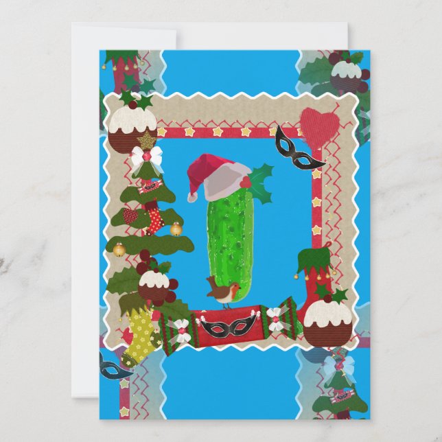 Cartes Pour Fêtes Annuelles cornichon de Noël (Devant)