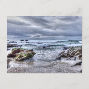 Cartes Pour Fêtes Annuelles Cornish Beach Breaking Waves