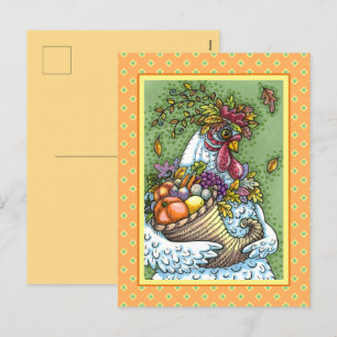 CARTES POUR FÊTES ANNUELLES CORNUCOPIA HEN, GRÂCE À LA RÉCOLTE DE POULET
