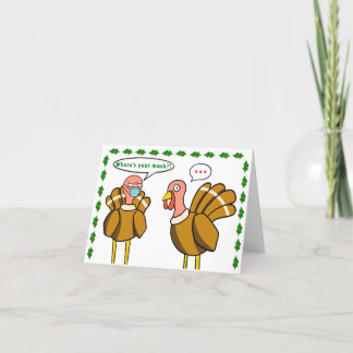Cartes Pour Fêtes Annuelles Corona Turkey Folded Holiday Card