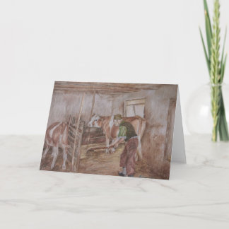 Cartes Pour Fêtes Annuelles Corvées de grange