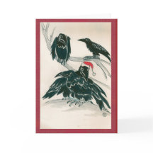 Corvid caractères Posing pour Noël