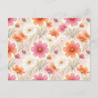 Cartes Pour Fêtes Annuelles Cosmos Blossoms Pastel Harmony